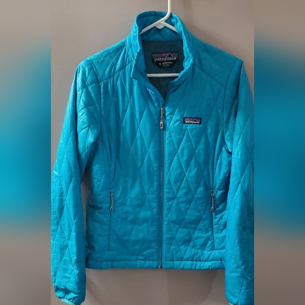 Patagonia Women's Teal Quilted Lightweight Puffer Jacke Sz S